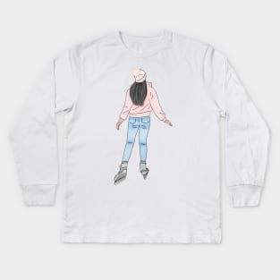 Winter girl Kids Long Sleeve T-Shirt